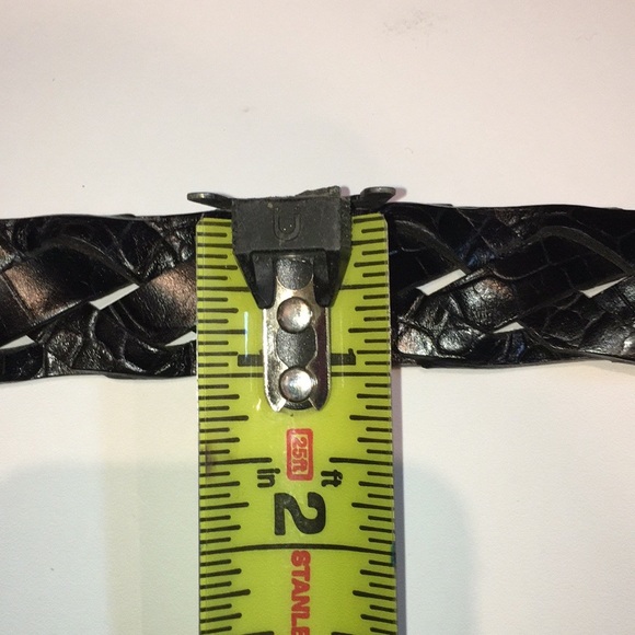 Calvin Klein Woven Black Leather Belt Small 2 4 6 - Picture 9 of 9